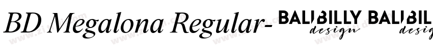 BD Megalona Regular字体转换